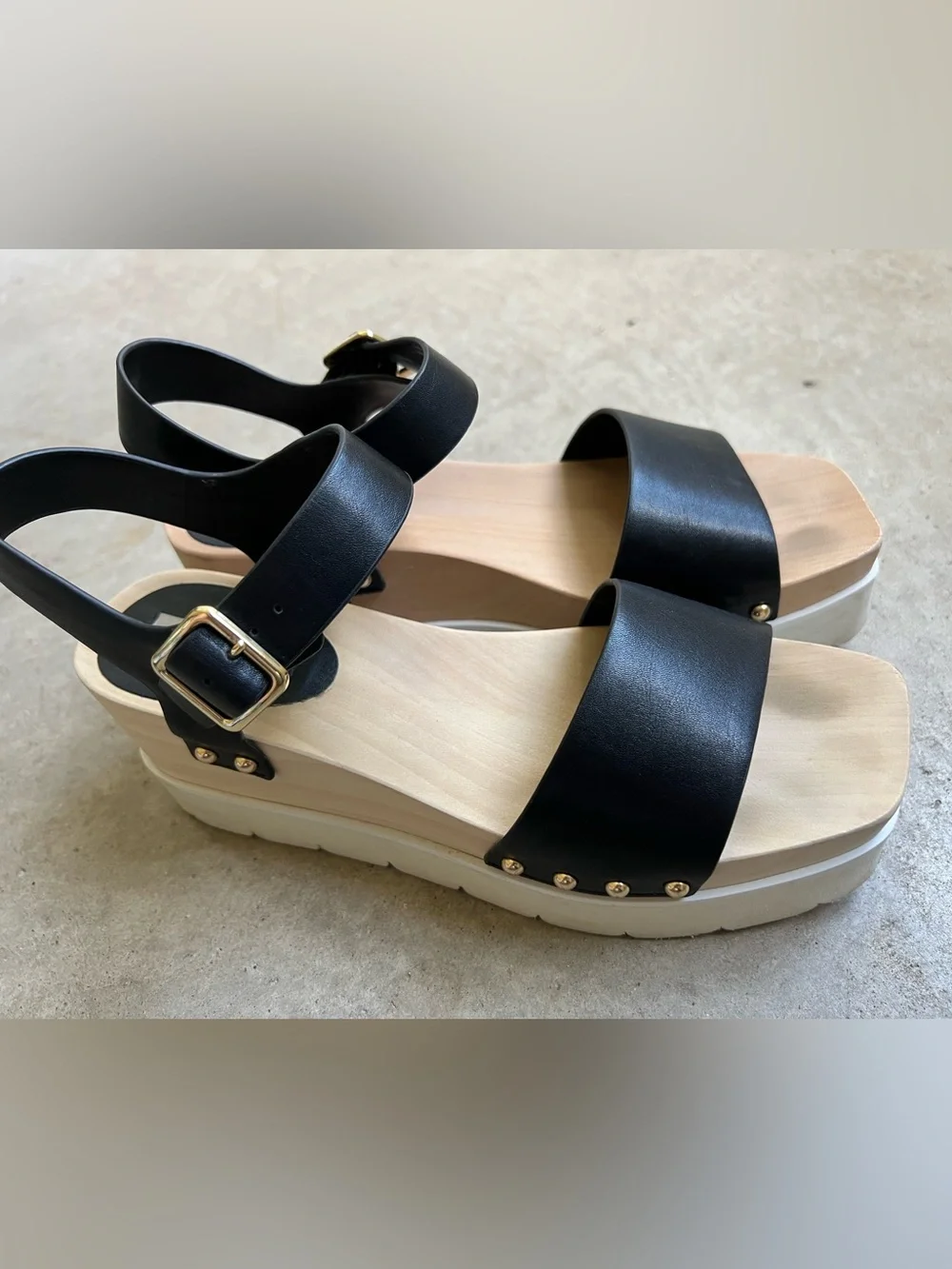 Steve Madden Black Platform Sandal 7.5